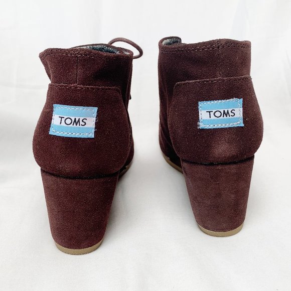 Toms Desert Wedge Suede Bootie - Brown - Picture 5 of 8